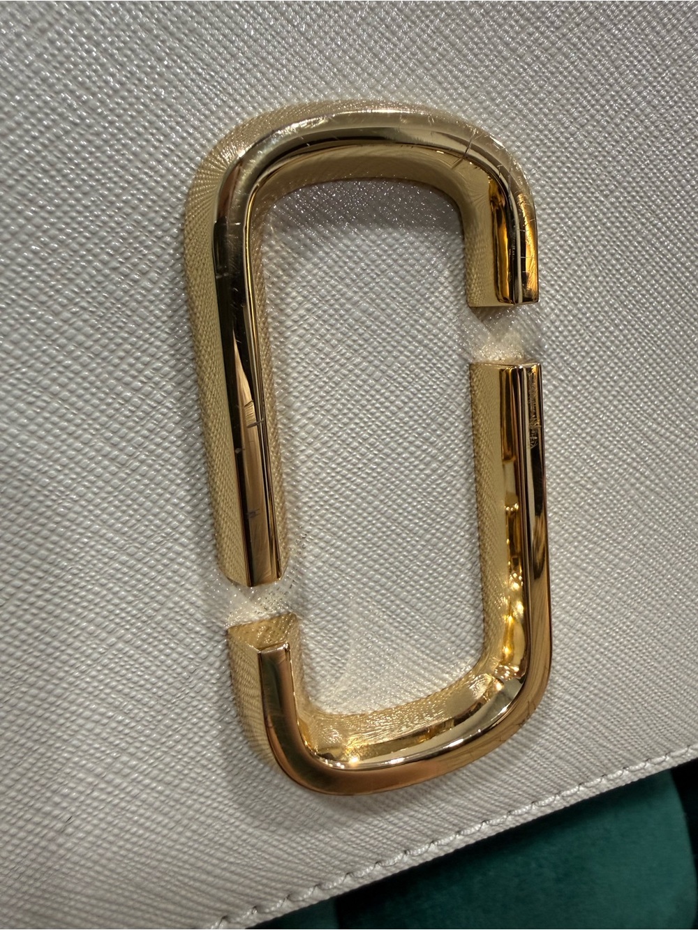 Marc Jacobs Cream Snapshot Crossbody with Red, White & Blue Strap - Picture 12 of 12